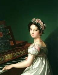 Manuela González Velázquez jouant du piano